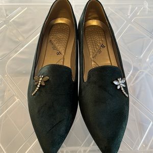 Huntergreen Dragonfly Suede Flats 9.5 M